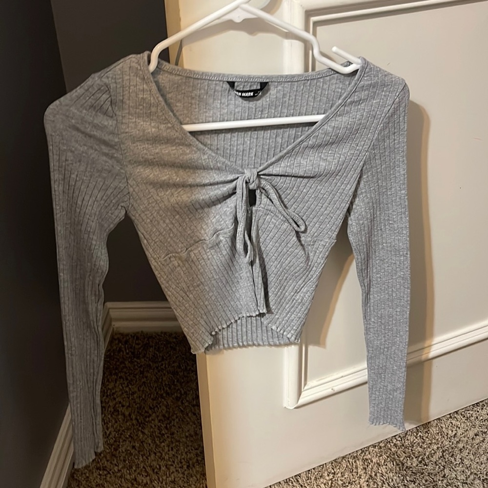 Grey Crop Top